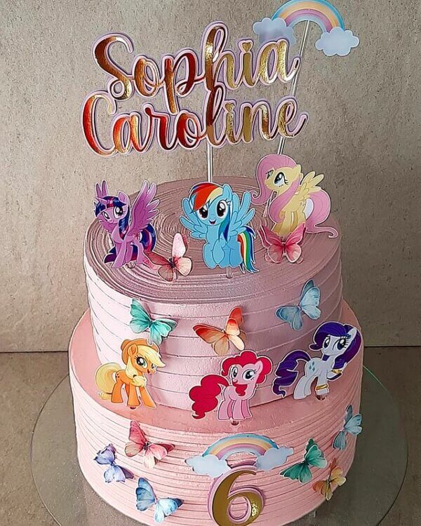 ideia de bolo dois andares my little pony