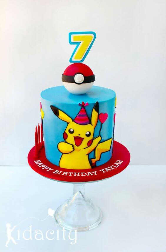 bolo festa pikachu