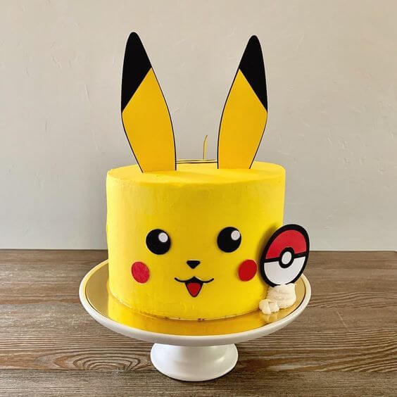 ideia de bolo do pikachu