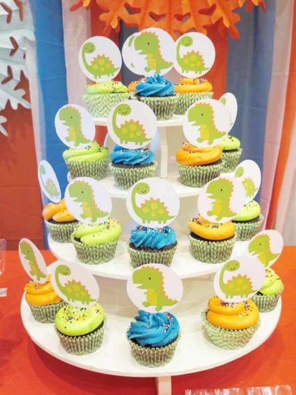 cupcake dinossauro festa infantil