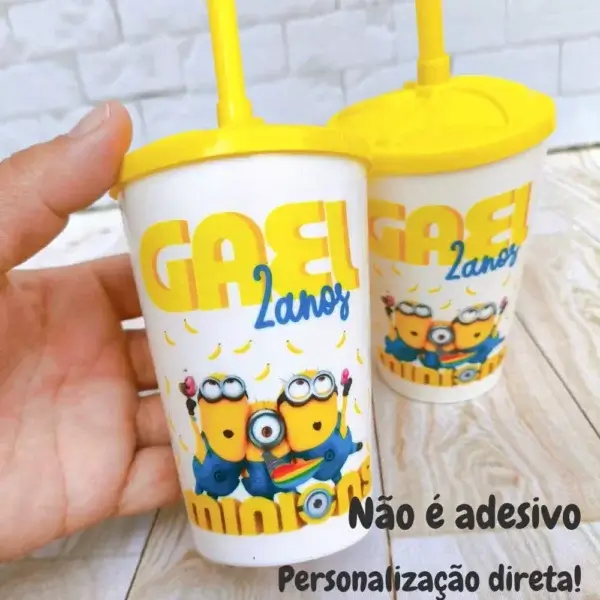 copo lembrancinha dos minions