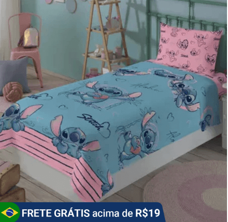 jogo de cama do stitch