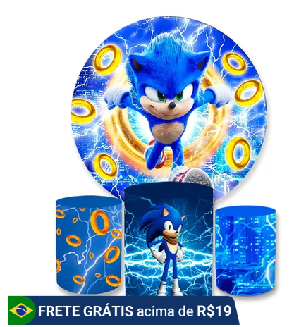 kit para decoração do sonic