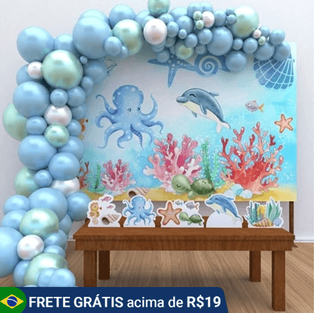 festa fundo do mar em casa