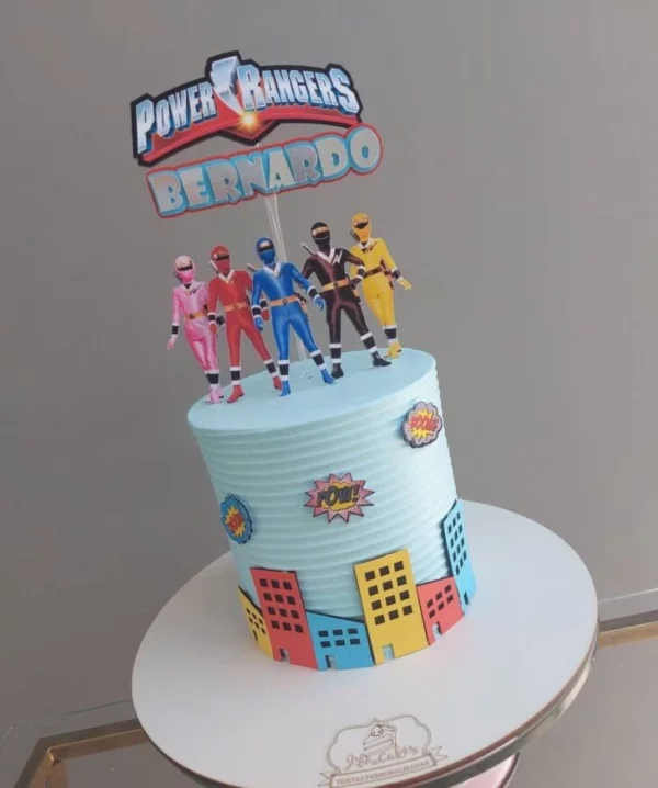 bolo para festa power rangers