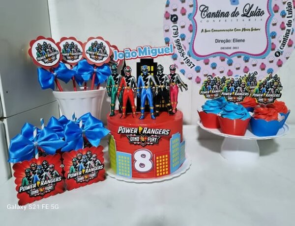 ideia bolo power rangers festa em casa