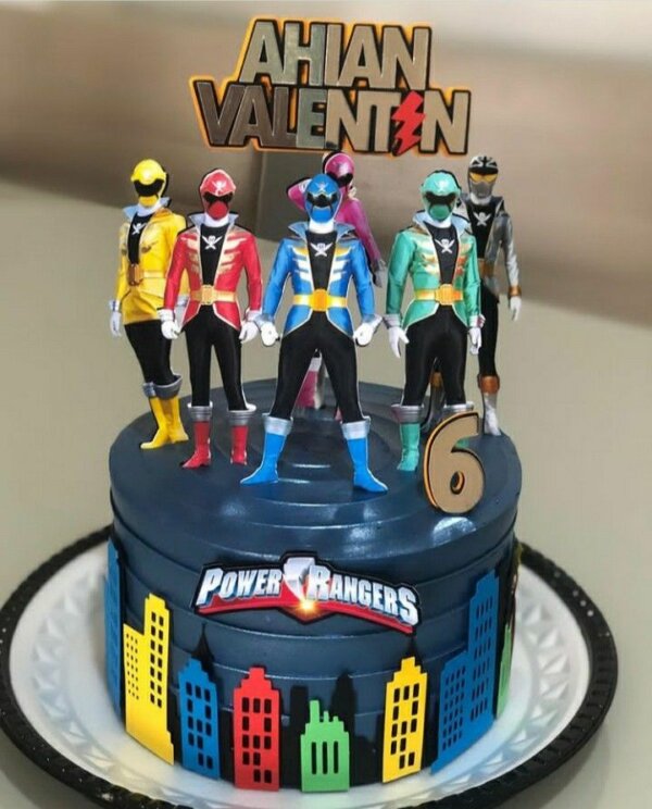 ideia para bolo power rangers