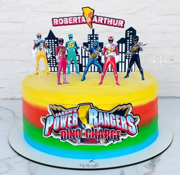 bolo power rangers aniversário