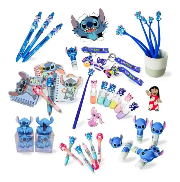 kit de papelaria do stitch