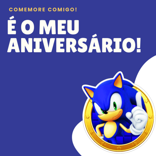 convite do sonic simples