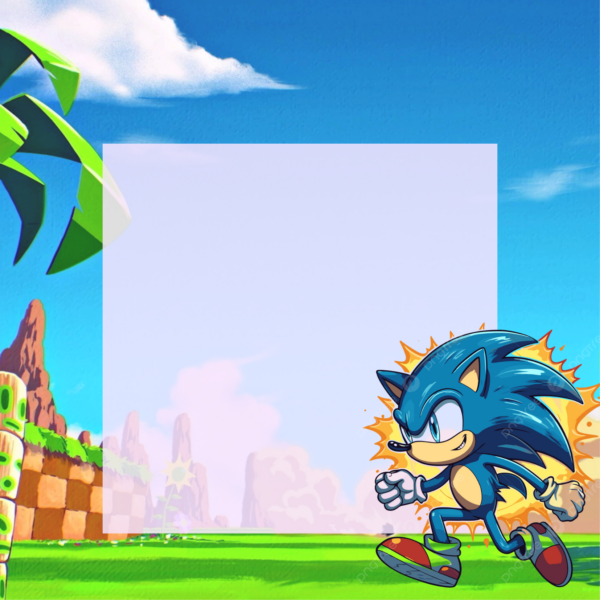 CONVITE DO SONIC FESTA INFANTIL