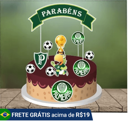 topper bolo do palmeiras