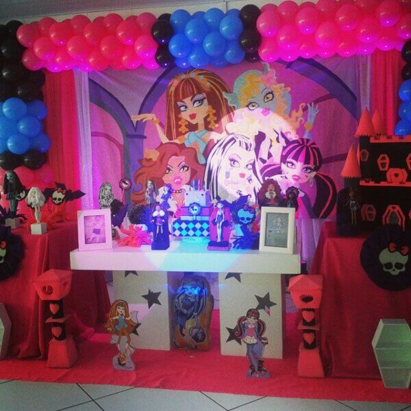 festa infantil tema monster high