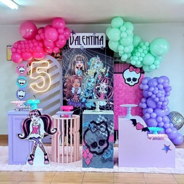 decoração monster high fesa infantil