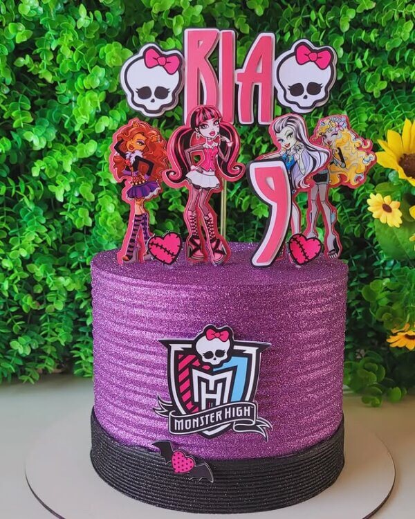 bolo monster high glitter