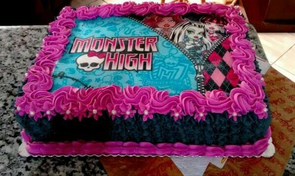 bolo festa tema monster high