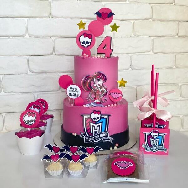 bolo monster high festa infantil