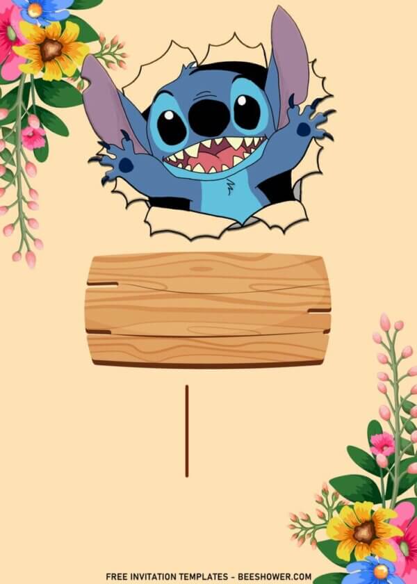 convite stitch festa infantil
