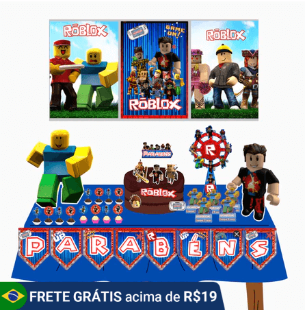 festa infantil roblox em casa