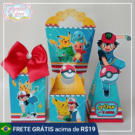 caixa lembrancinha pokemon