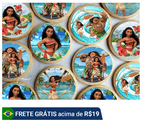 cupcake moana decoração