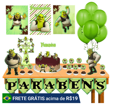 kit para festa do shrek em casa
