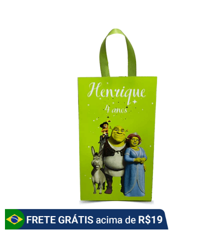 sacola festa do shrek