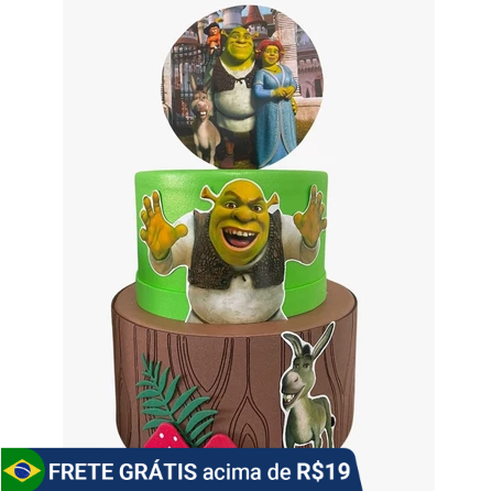 bolo festa do shrek fake