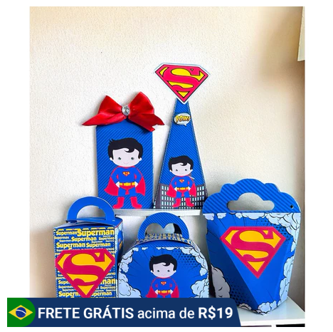 caixa para lembrancinha do super homem