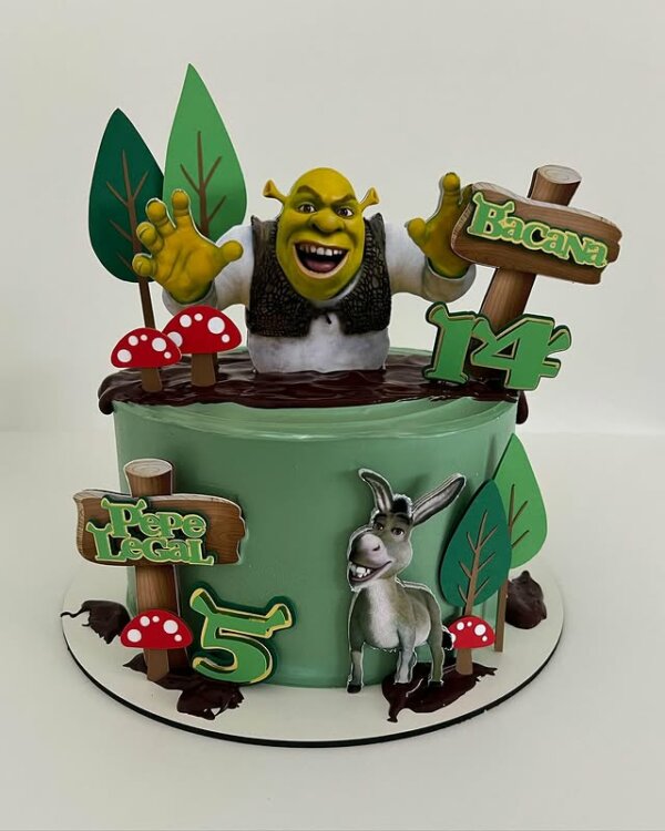 ideia para bolo do shrek