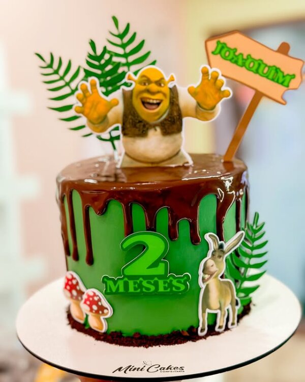 bolo do shrek festa infantil