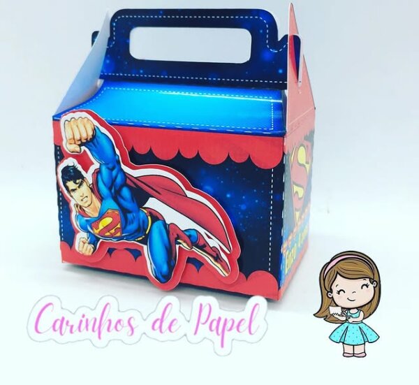 caixa lembrancinha super homem