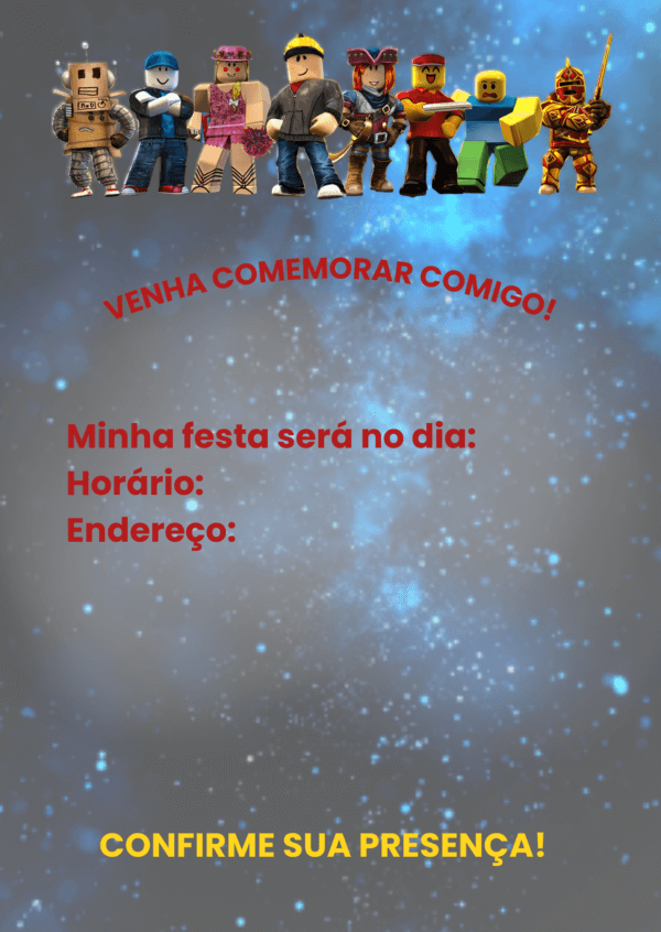 convite roblox grátis