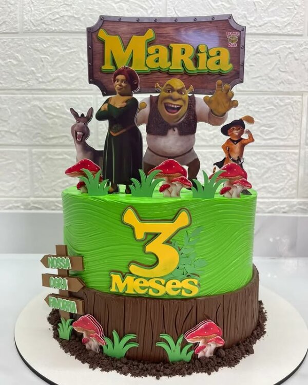 bolo para festa do shrek