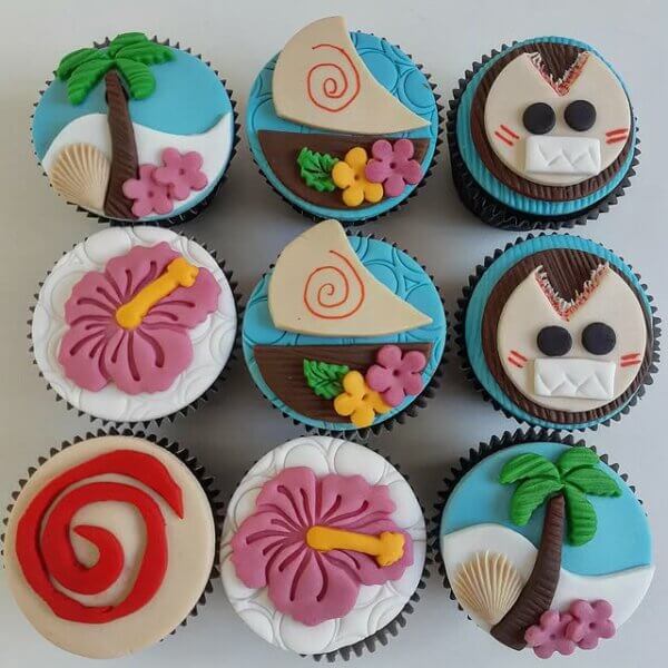 cupcake da moana festa infantil