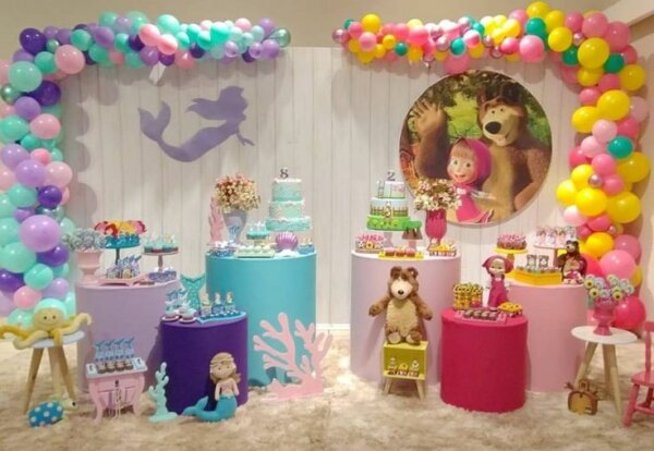 ideia festa gêmeos menina