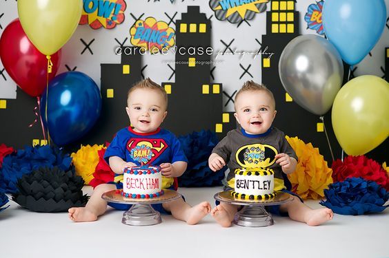 ideia para festa de gêmeos