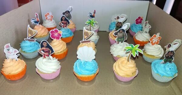 cupcake da moana festa infantil