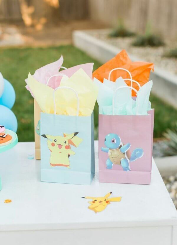 sacola para lembrancinha pokemon