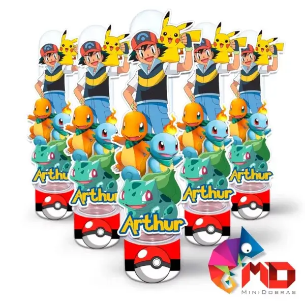 ideia tubete lembrancinha pokemon