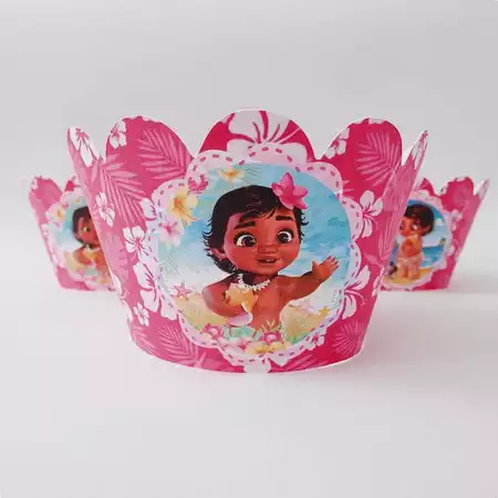 decoração para cupcake moana