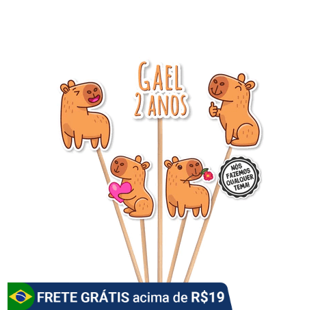topper bolo de capivara
