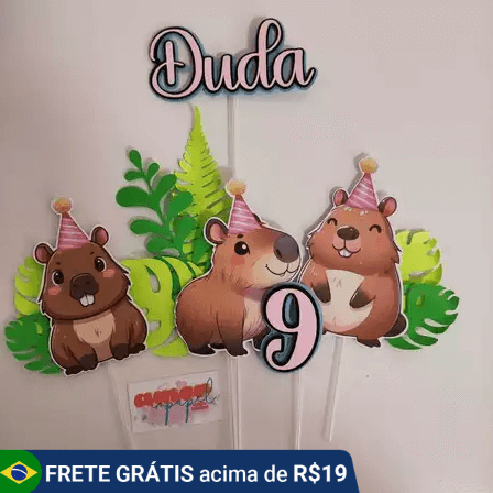 topper bolo de capivara