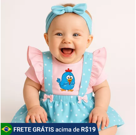 vestido mesversário galinha pintadinha