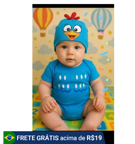 roupa mesversário galinha pintadinha