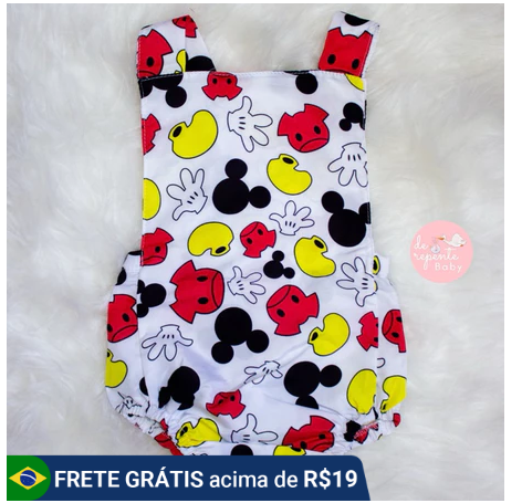 roupa mesversário do mickey