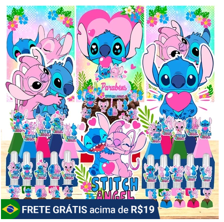 kit para festa stitch e angel