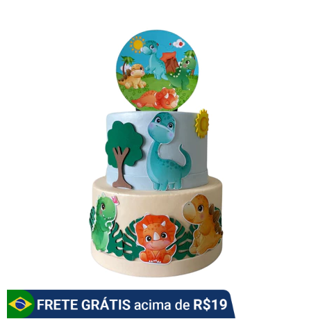 bolo dinossauro fake