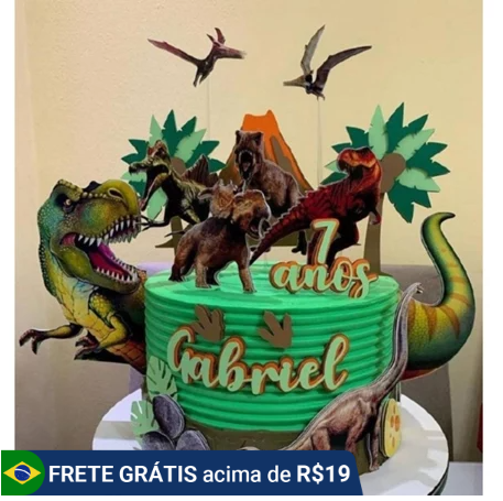 topper bolo dinossauro