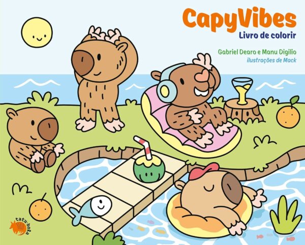 livro para colorir capivaras
